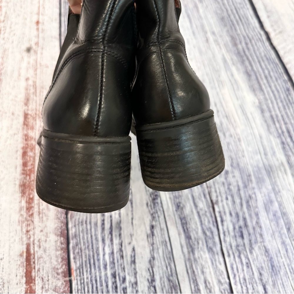 Black Leather Ankle Boots - Picture 3 of 7